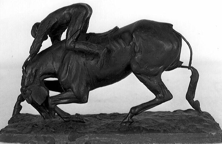 Cheval et cavalier - John Lewis Brown - sculpture