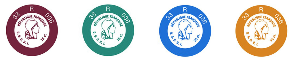 Les différentes couleurs existantes des capsules représentatives de droit (CRD).