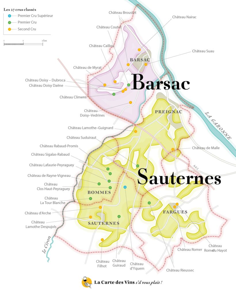 Cartographie du Sauternais.
